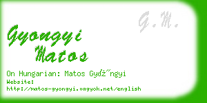 gyongyi matos business card